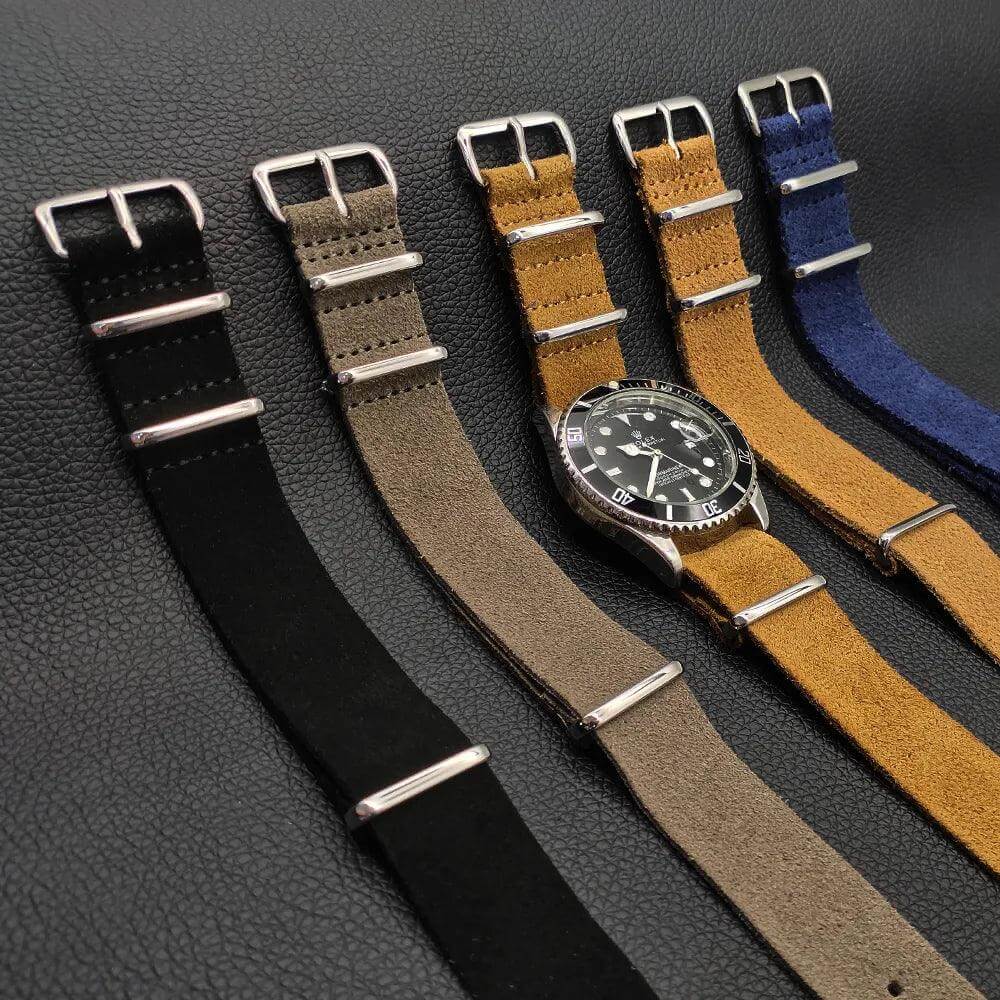 Premium Soft Suede Leather Watch Band