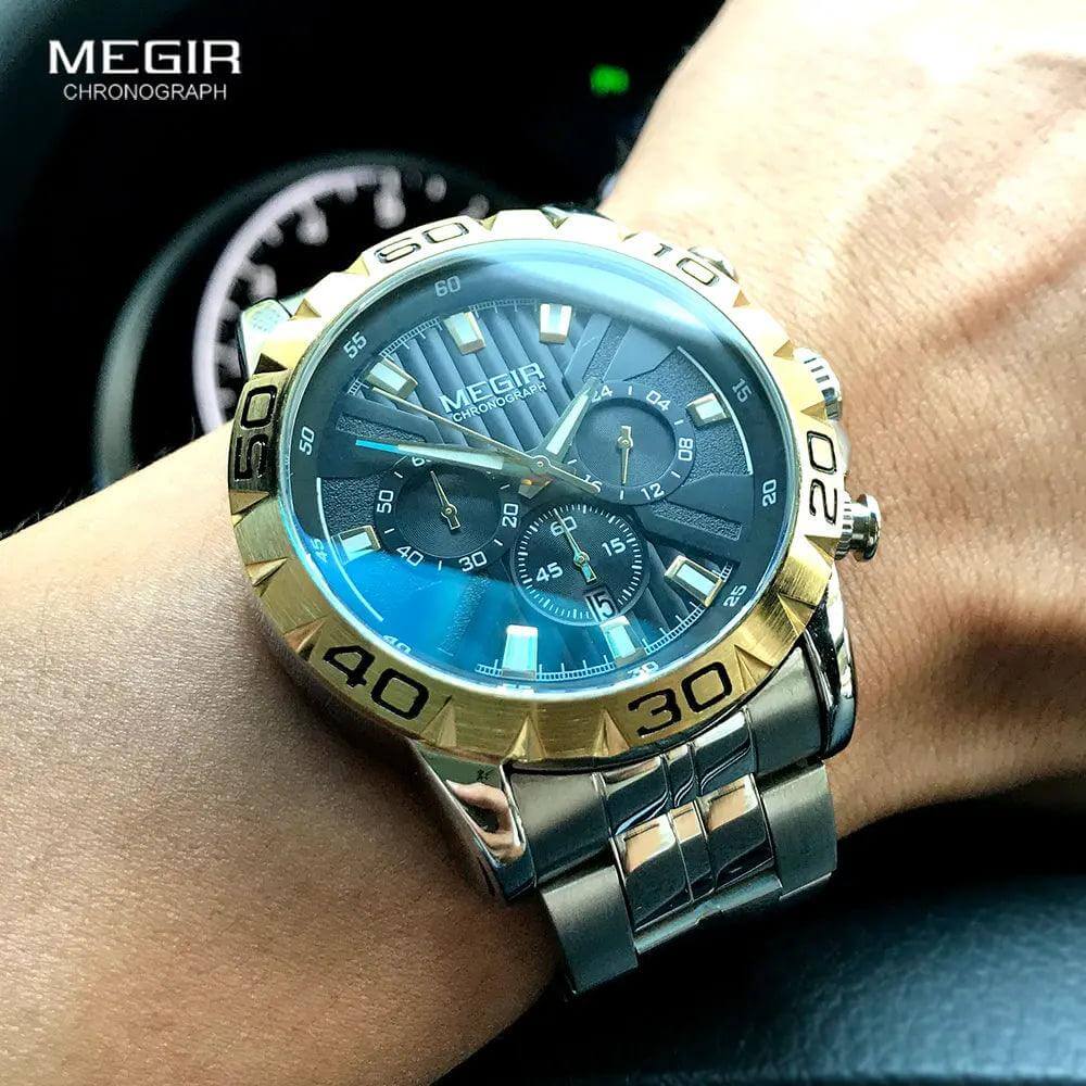 MEGIR Quartz Wristwatch - Model MS2087GS-GD-1N3