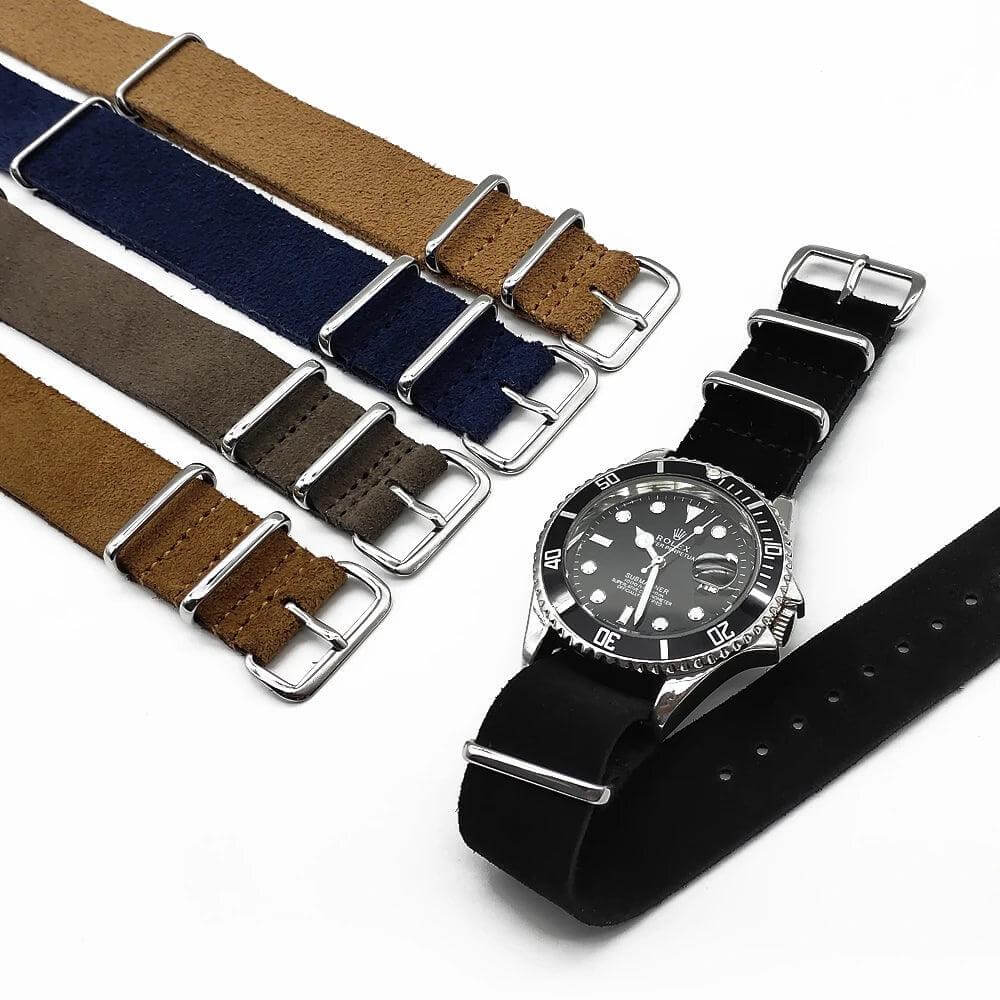 Premium Soft Suede Leather Watch Band