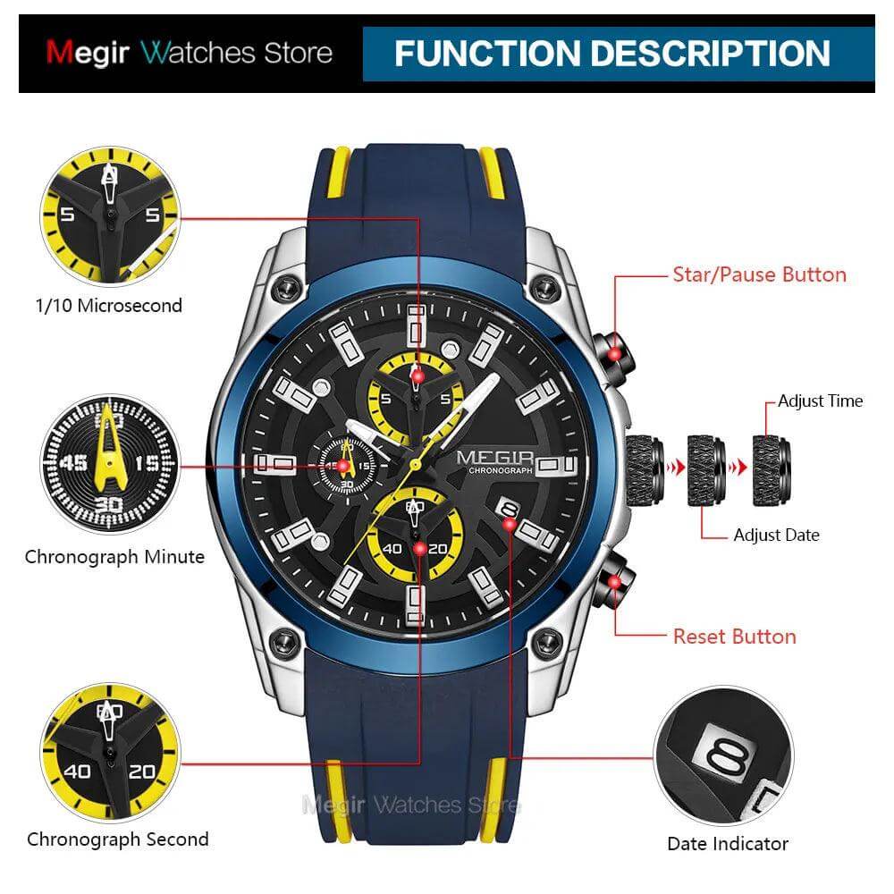 MEGIR Quartz Wristwatch - Model MN2144GS