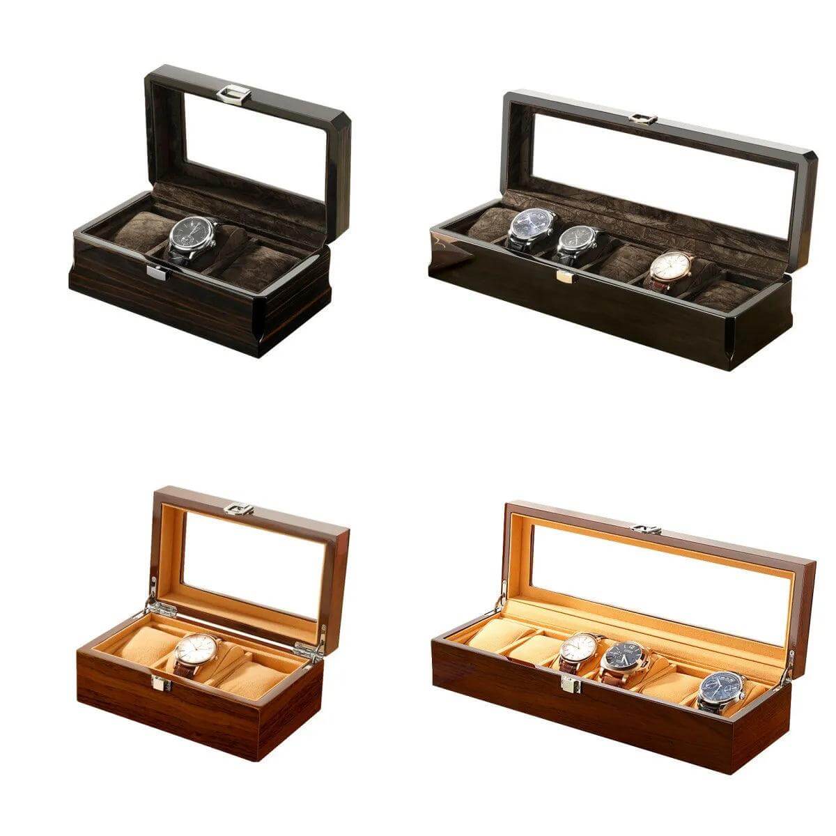 Embers Black Luxury Wood Watch Box