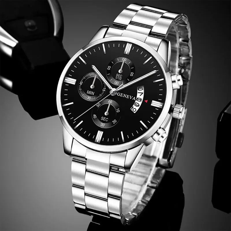 Geneva Quartz Chronograph Wristwatch