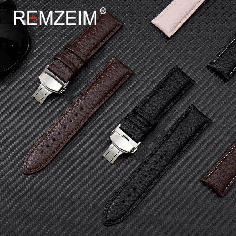 REMZEIM Leather Watchband - Model MRZ0174A