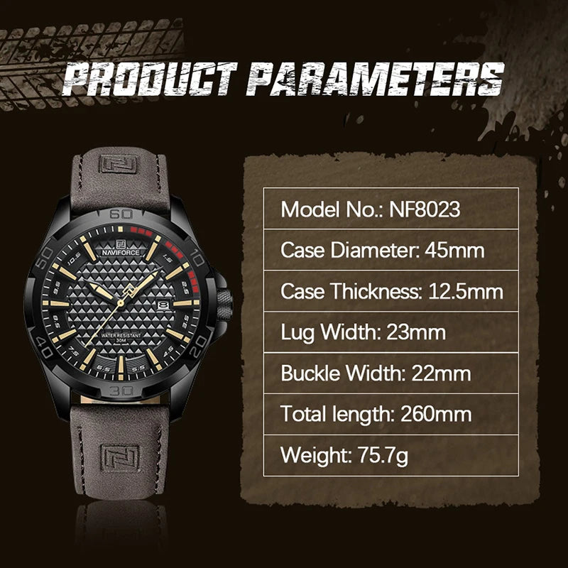 NAVIFORCE Quartz Wristwatch - Model NF8023