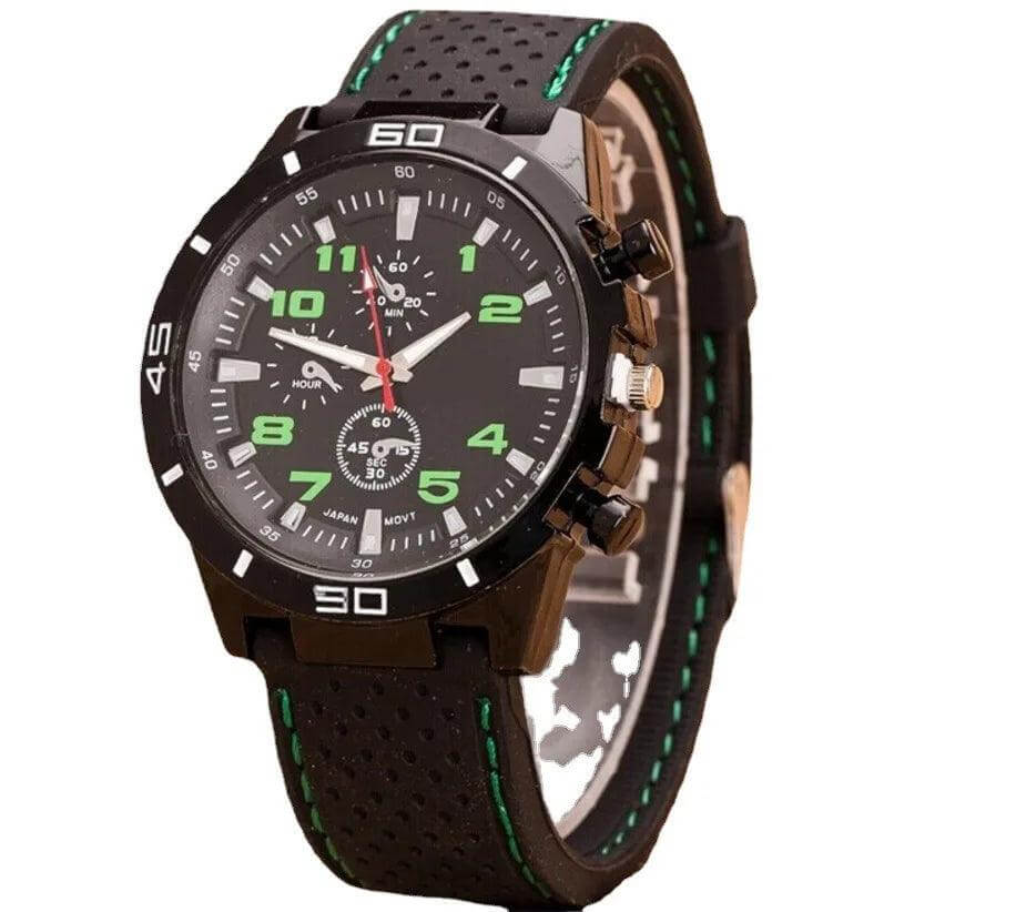 Silicone Chronograph Sport Wristwatch