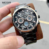 MEGIR Quartz Wristwatch - Model MS2220G-BK-1NO