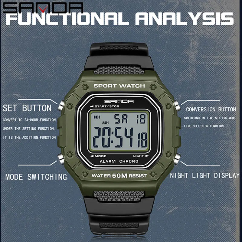 SANDA Digital Wristwatch - Model 2156