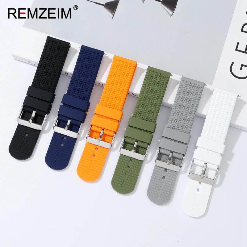 18/20/22/24mm Silicone Strap Quick Rlease Rubber Watch Strap