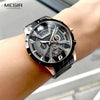 MEGIR Quartz Wristwatch - Model MS2221G-BK-1N0