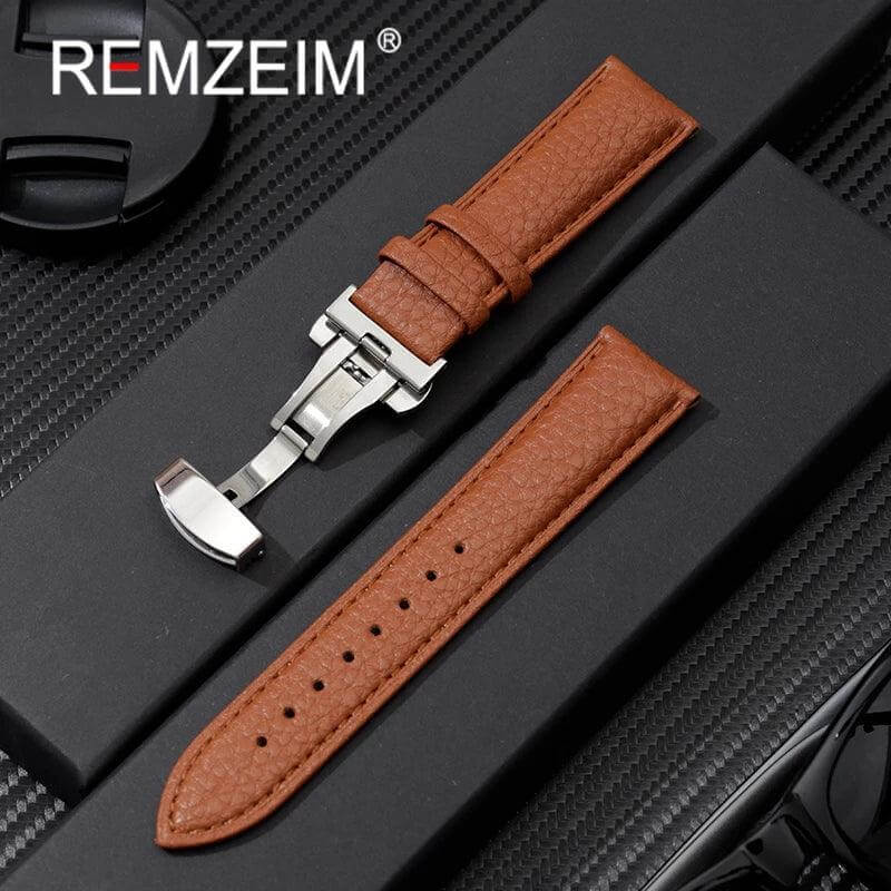 REMZEIM Leather Watchband - Model MRZ0174A