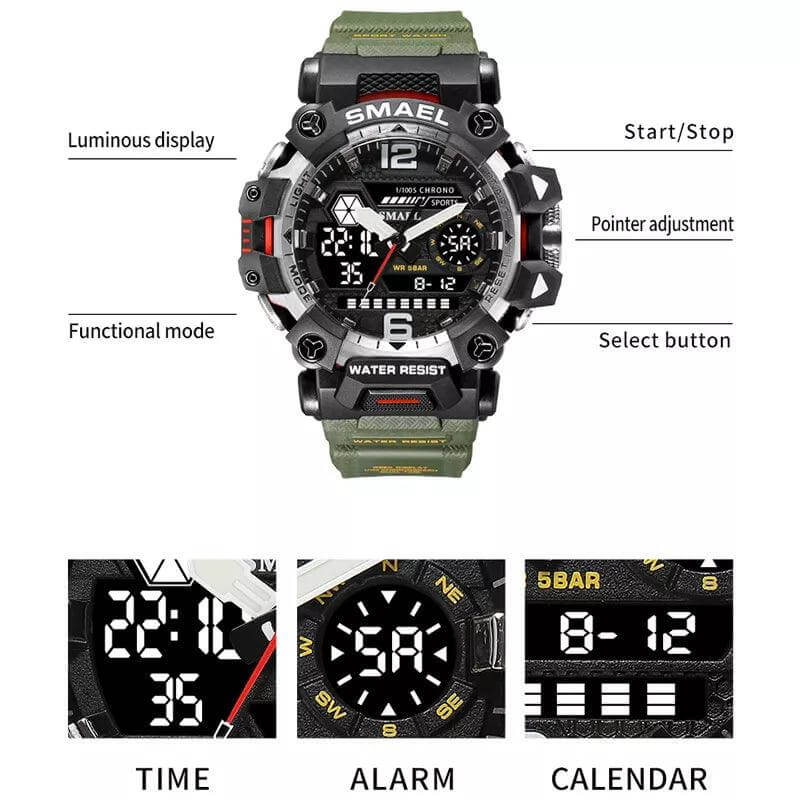 MAEL 8072 Dual Display Quartz Watch