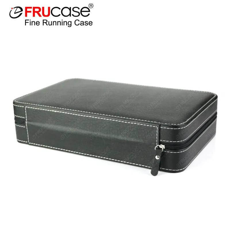 FRUCASE Black Watch Box 6 Grids Leather