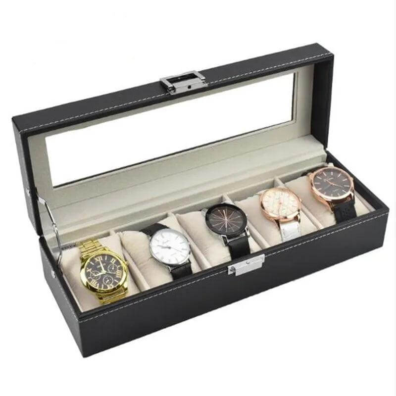 1/2/3/5/6 Grids Watch Box Leather Watch Case