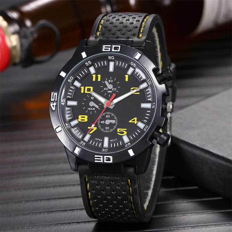 Silicone Chronograph Sport Wristwatch