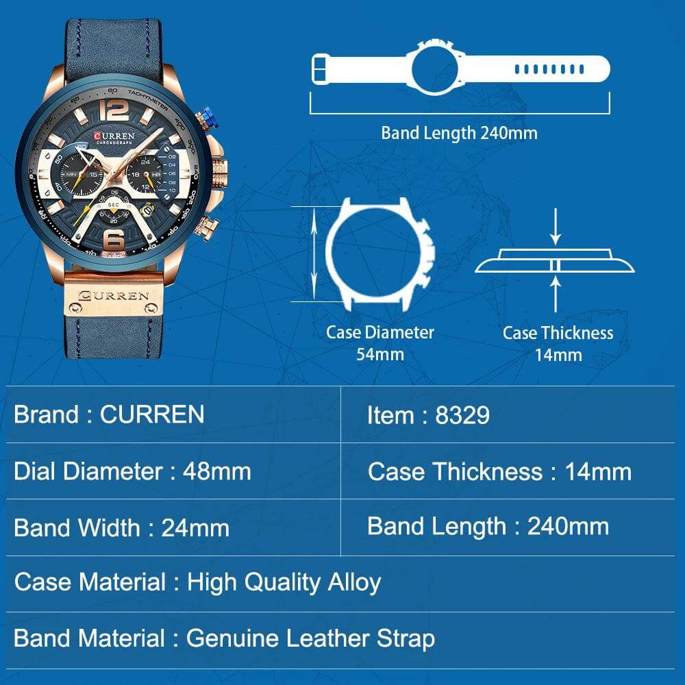 CURREN Quartz Wristwatch - Model 8329