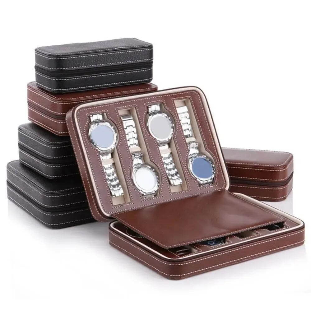 Watch Box Portable 2/4/8 Slot Leather Case