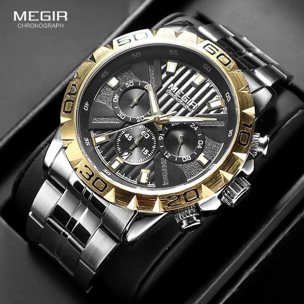 MEGIR Quartz Wristwatch - Model MS2087GS-GD-1N3