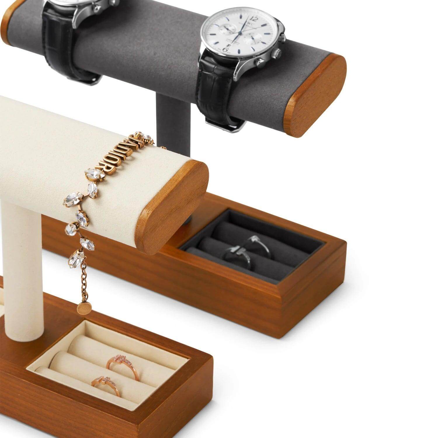 Oirlv Wooden Watch Holder and Jewelry Organizer