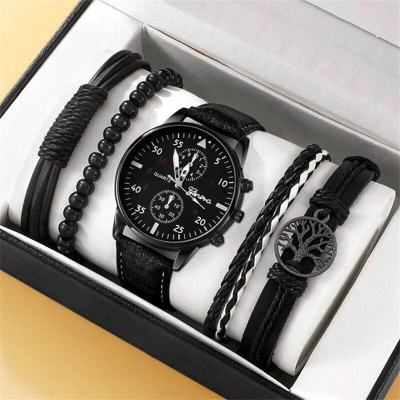 Fashion Wristwatch and 4 bracelets