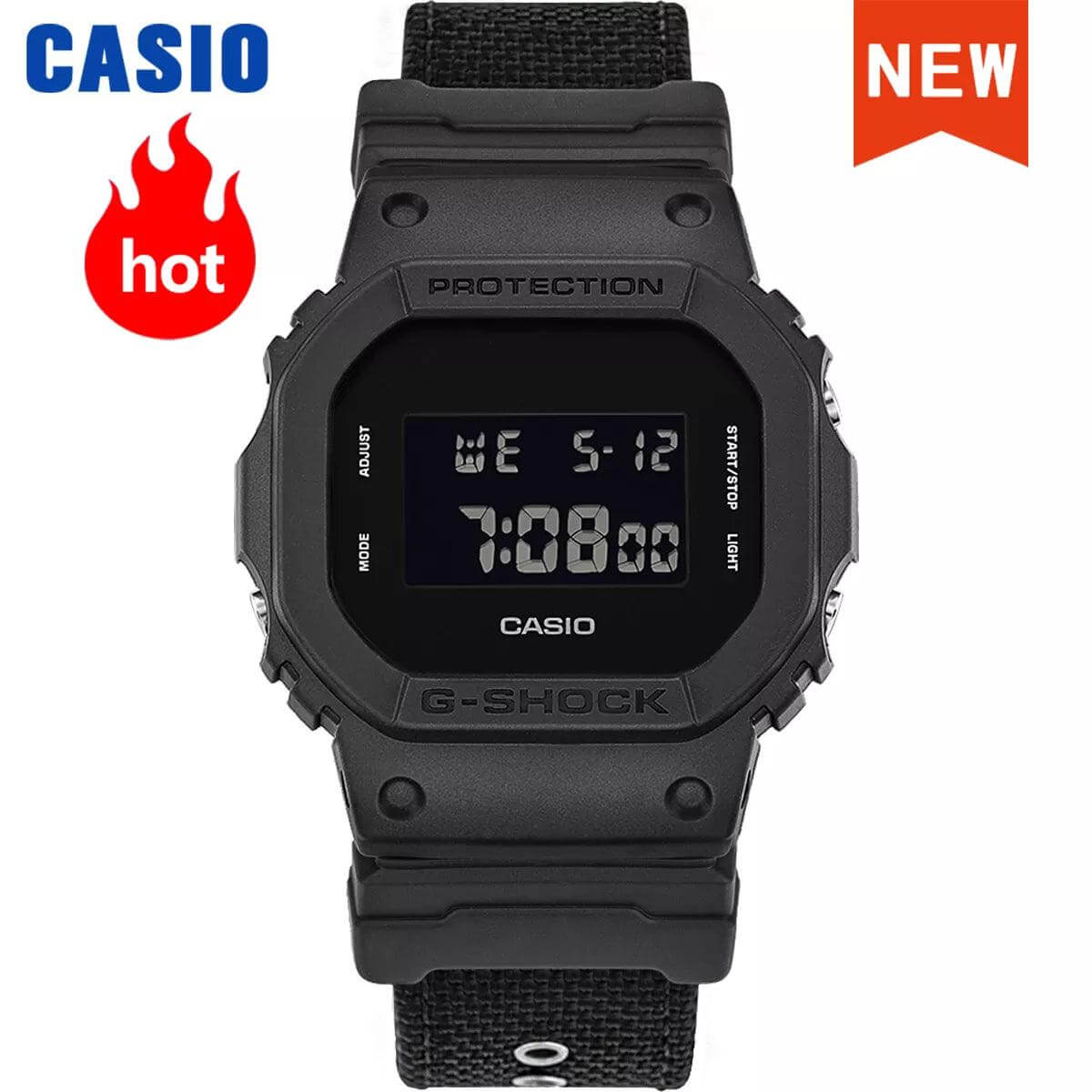 Casio DW-5600BBN-1 Dual Display Quartz Wristwatch