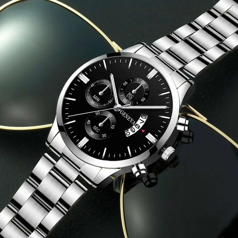 Geneva Quartz Chronograph Wristwatch