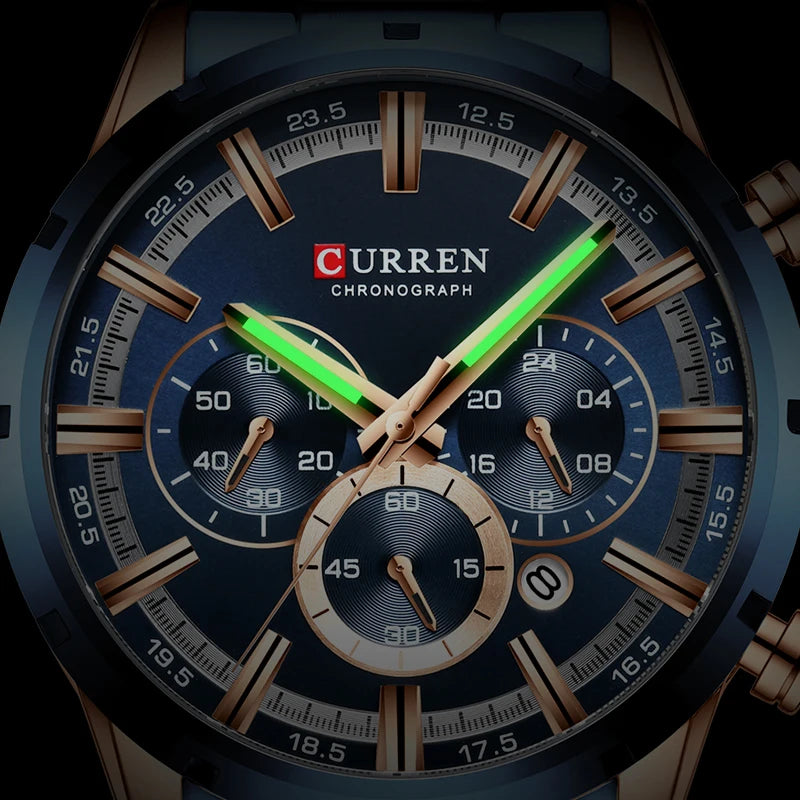 Curren Chronograph Quartz Wristwatch - Model CUR8355-RGBE