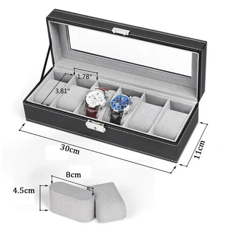 1/2/3/5/6 Grids Watch Box Leather Watch Case