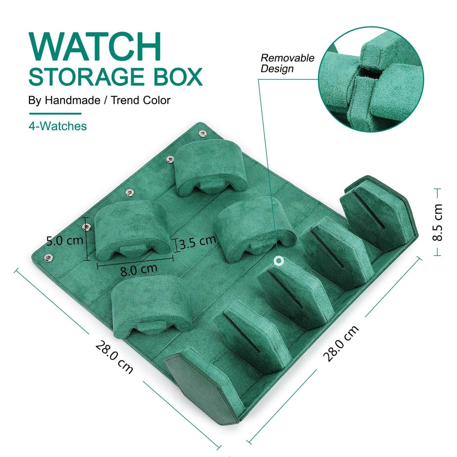 Watch Traval Case Box Organizer 4 Slots