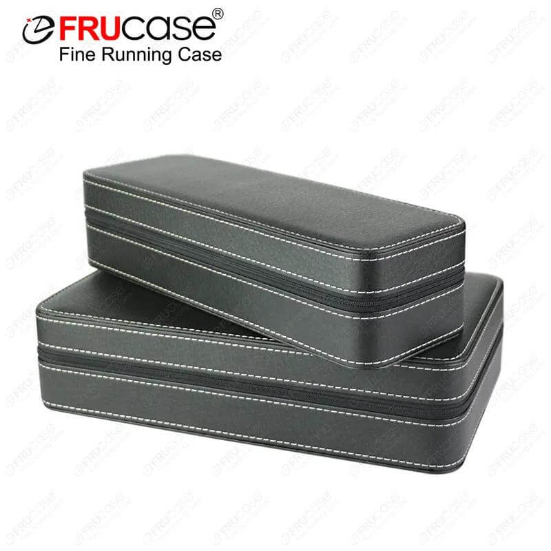 FRUCASE Black Watch Box 6 Grids Leather