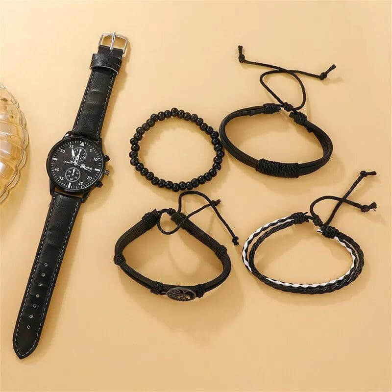 Fashion Wristwatch and 4 bracelets